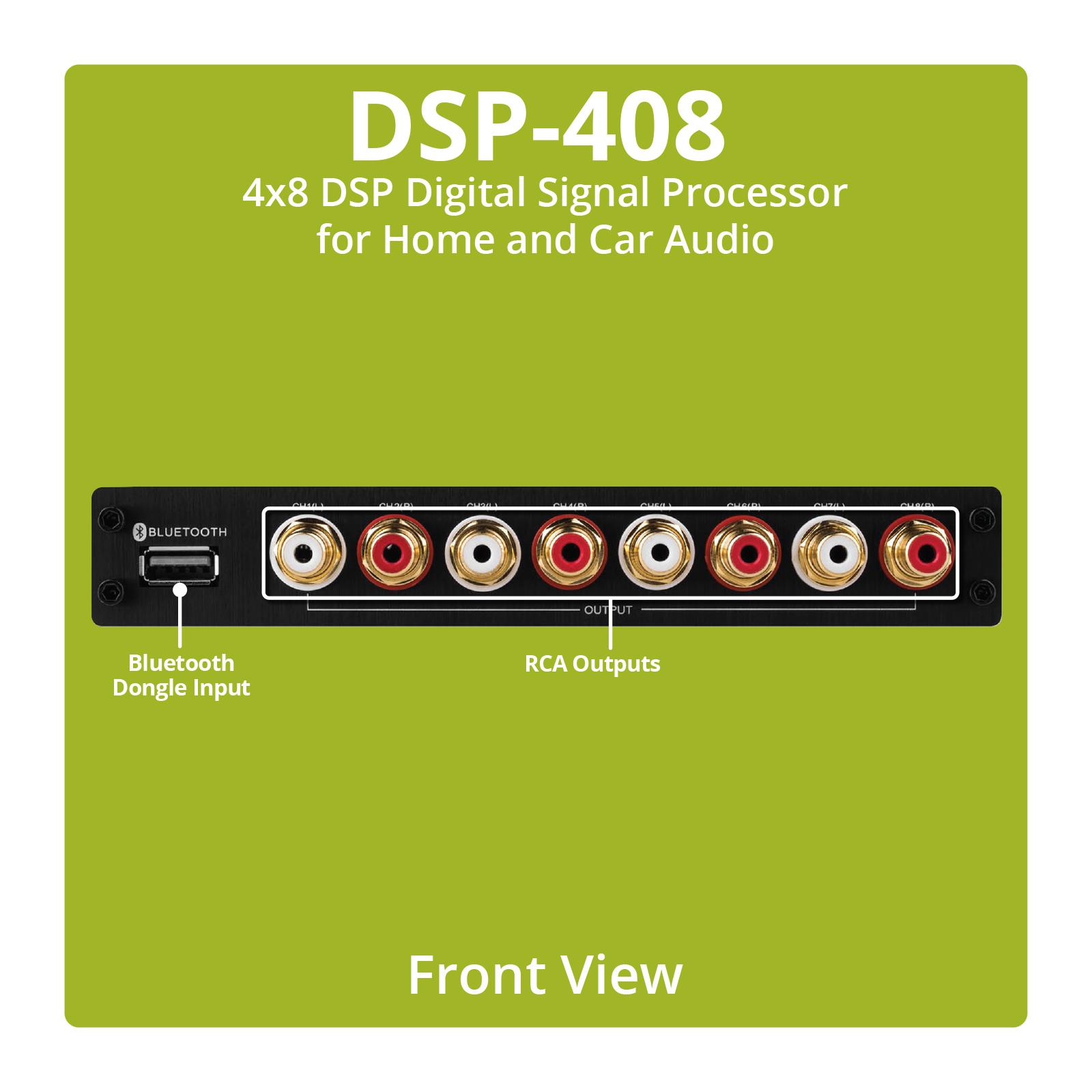 Dayton Audio DSP-408 4x8 DSP Digital Signal Processor for Home and